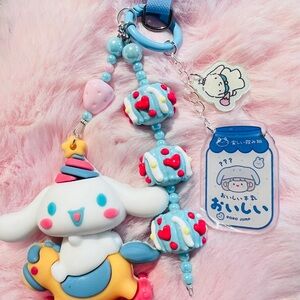 Buy 3 get 1 free ❤️❤️Charming Blue and Pink Stuffed Animal Keychain